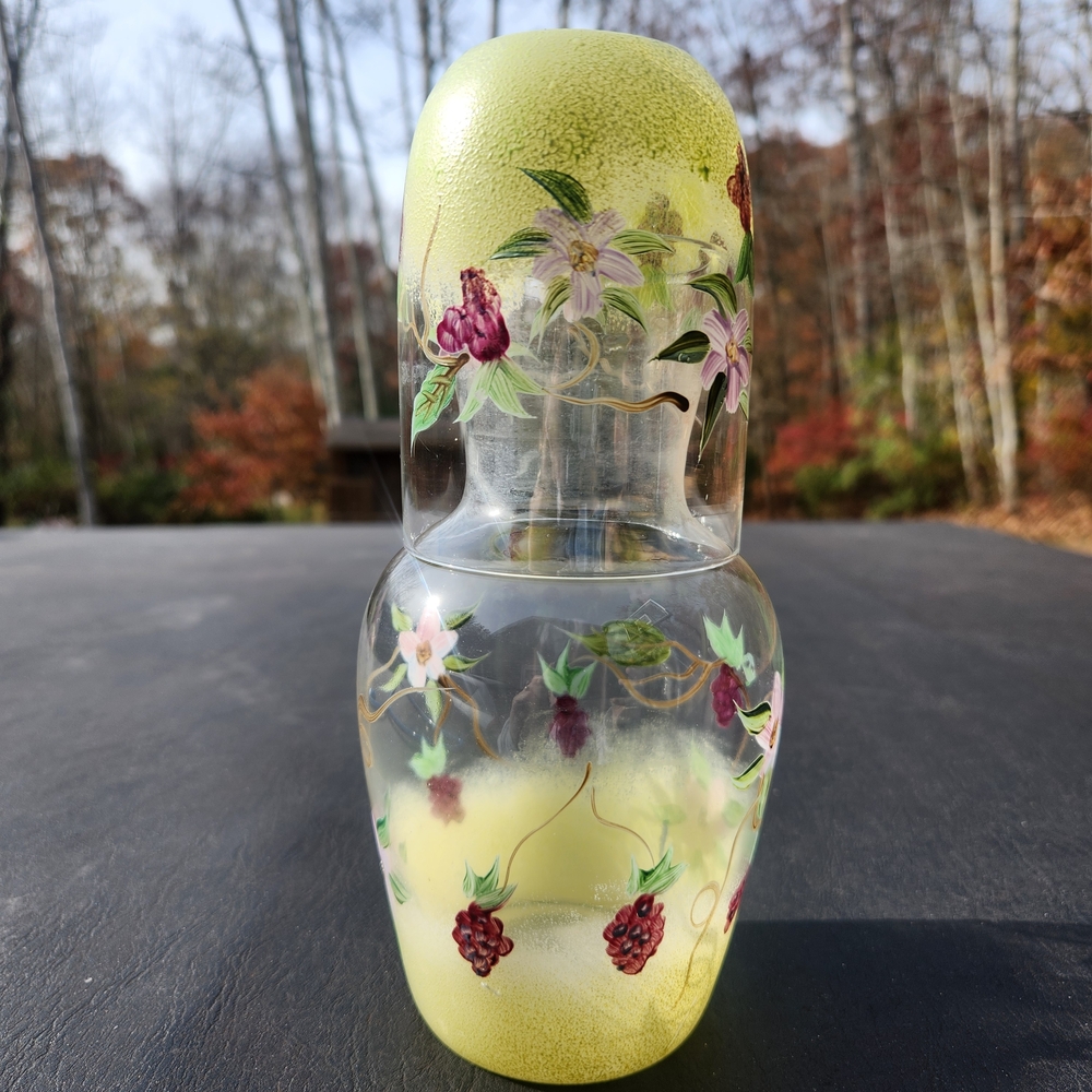 Vintage Hand-Painted Bedside Carafe Set - Picture 5 of 9
